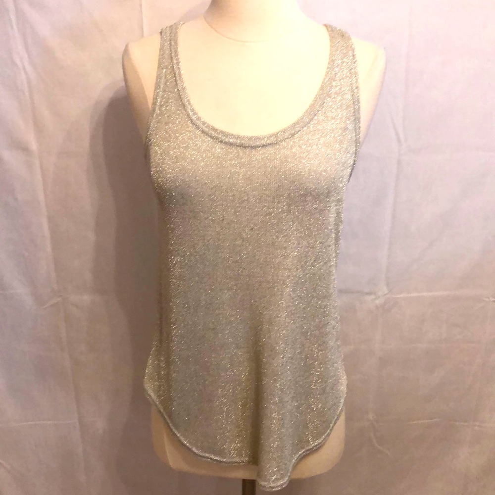 Cache Silver Tank Top